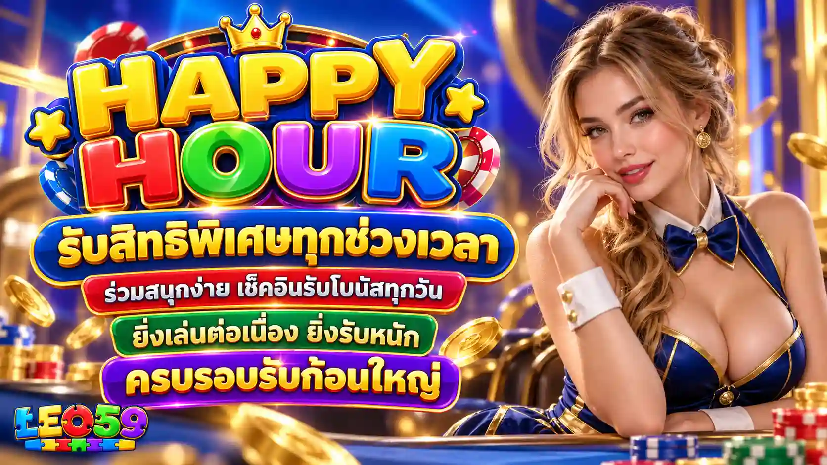 LEO59 โปรโมชั่นแฮปปี้อาวร์คาสิโนสุดหรู